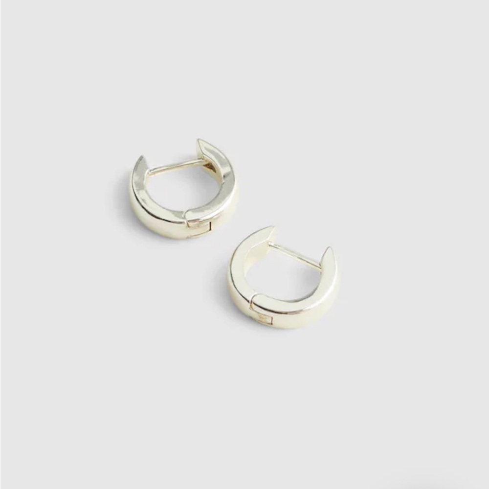 Madewell Sterling Silver Classic Huggie Hoop Earrings